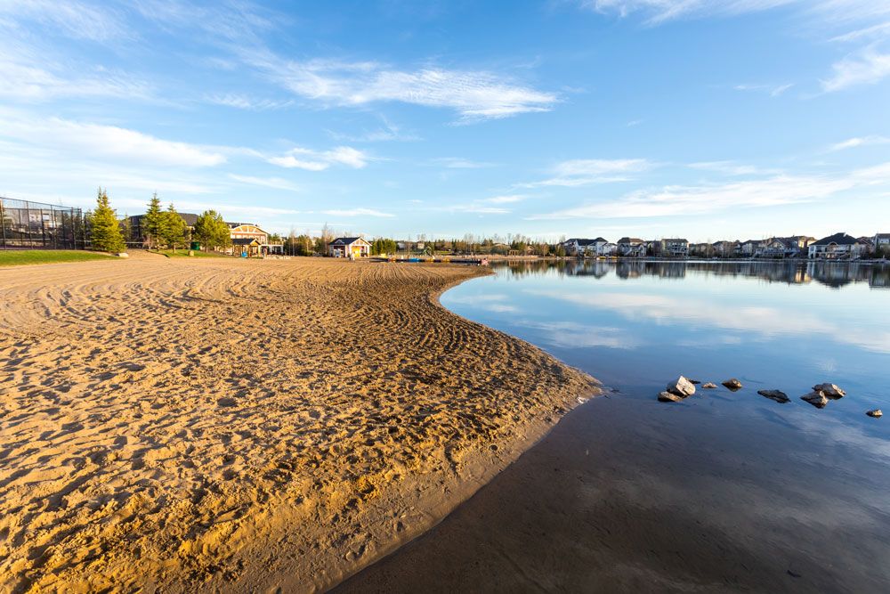 Community beach and pond